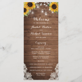 Programa Rústica Madera de cuerdas de girasol luces Lace Ma