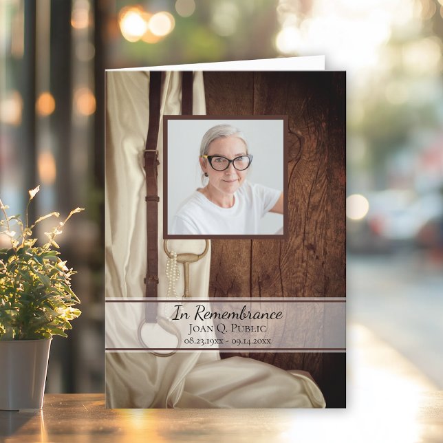 Programa Rústico bit de caballo Satin Western Funeral Servi (Subido por el creador)