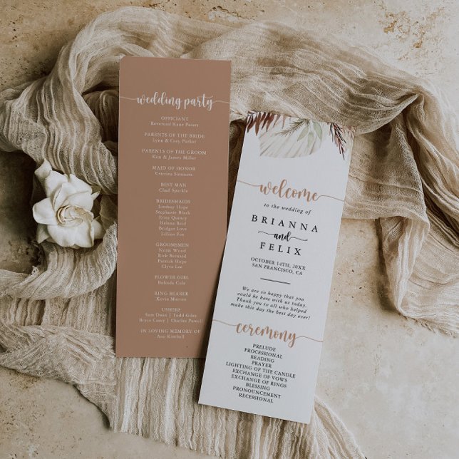 Programa Rústico Boho Elegant Floral Wedding (Subido por el creador)