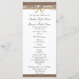 Programa Rústico Burlap y Boda Twine