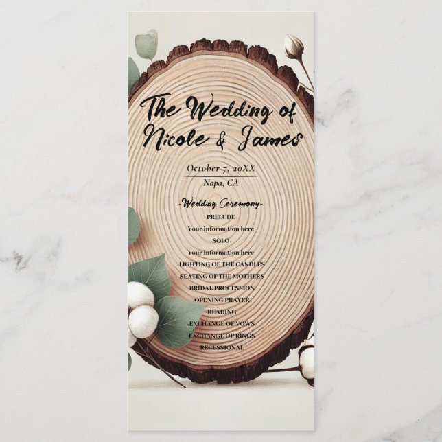 Programa Rústico de Algodón de Eucalipto de Madera (Anverso)