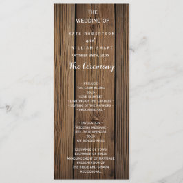 Programa Rústico de Boda de Barn de Campo