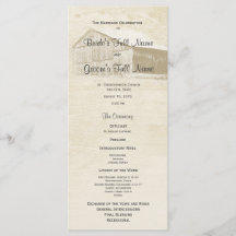 Programa Rústico de Boda de Barn de Campo