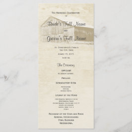 Programa Rústico de Boda de Barn de Campo