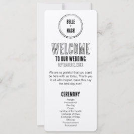 Programa rústico de bodas de boho con foto