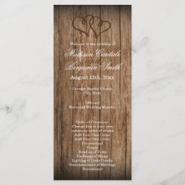 Programa Rústico de Bodas de Madera de Doble Coraz