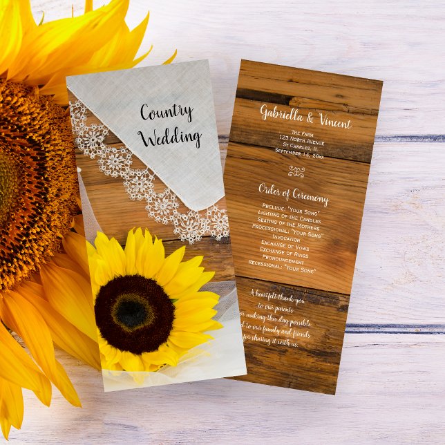 Programa Rústico de Bodas en el País de Girasol y  (Subido por el creador)