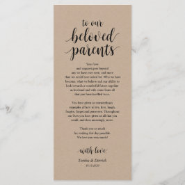 Programa Rústico Kraft, Black Place Setting Gracias Cartas