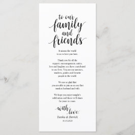 Programa Rústico moderno, negro escenario Gracias Cartas