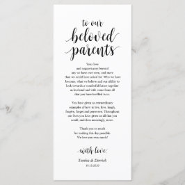 Programa Rústico moderno, negro escenario Gracias Cartas