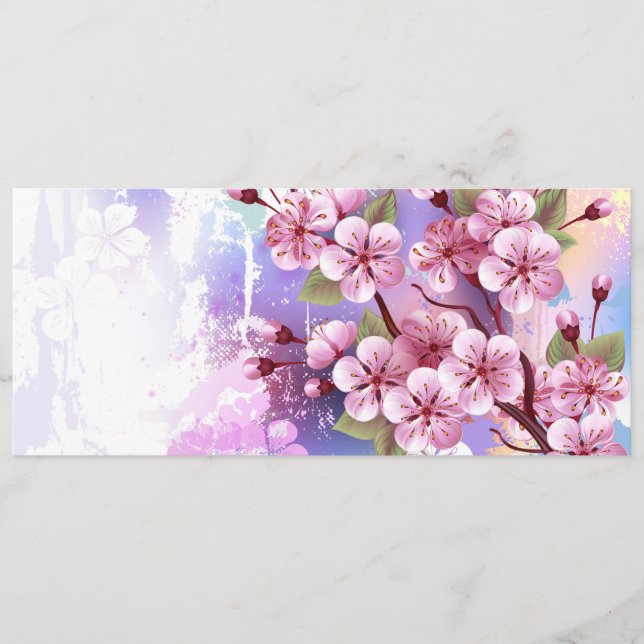 Programa Sakura rosa sobre fondo de pintura (Anverso)