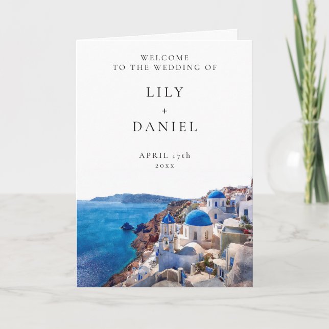 Programa Santorini Elegante Boda al Agua Doble (Anverso)