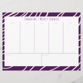 Programa semanal de presupuesto púrpura personaliz