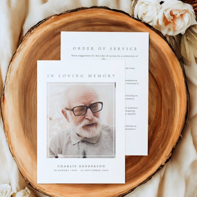 Programa Sencillo Funeral de la foto de la memoria de amor  (Subido por el creador)