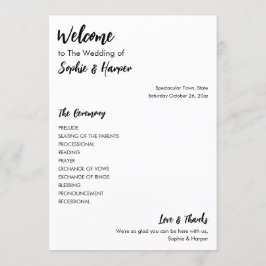 Programa Sencillo versátil moderno Casual Blanco y Negro