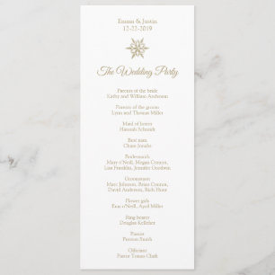 Programa Sencillos Navidades de copos de nieve de Boda de I
