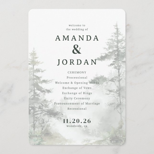 Programa Serenos Árboles de Acuarela Pastel (Anverso)