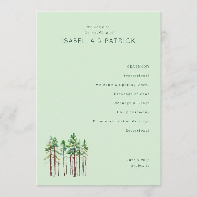 Programa Serenos Pinos Verdes Pastel (Anverso)