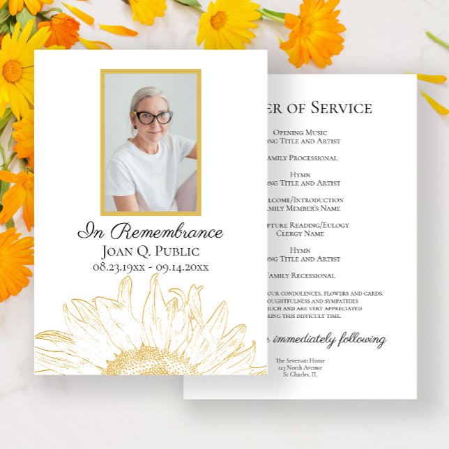 Programa Servicio conmemorativo del funeral de un artista g (Subido por el creador)
