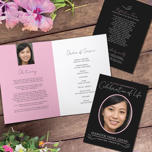 Programa Servicio en memoria foto del corazón funerario ros (Subido por el creador)