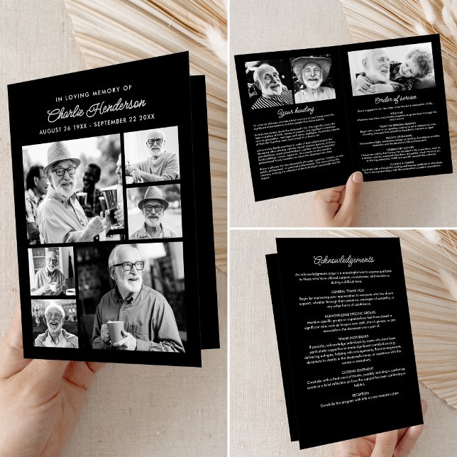 Programa Servicio Funerario/Commemorativo Moderno de 9 Foto (Subido por el creador)