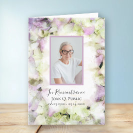 Programa Servicio funerario de Hydrangeas casi rosado plega