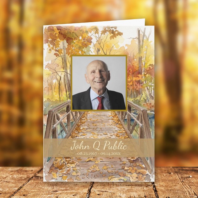 Programa Servicio Funerario de Otoño Plegado Bridge (Subido por el creador)