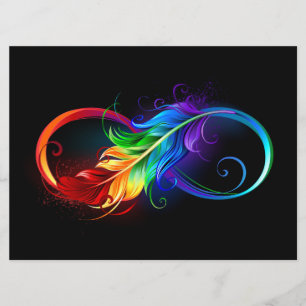 Programa Símbolo infinito con pluma arco iris