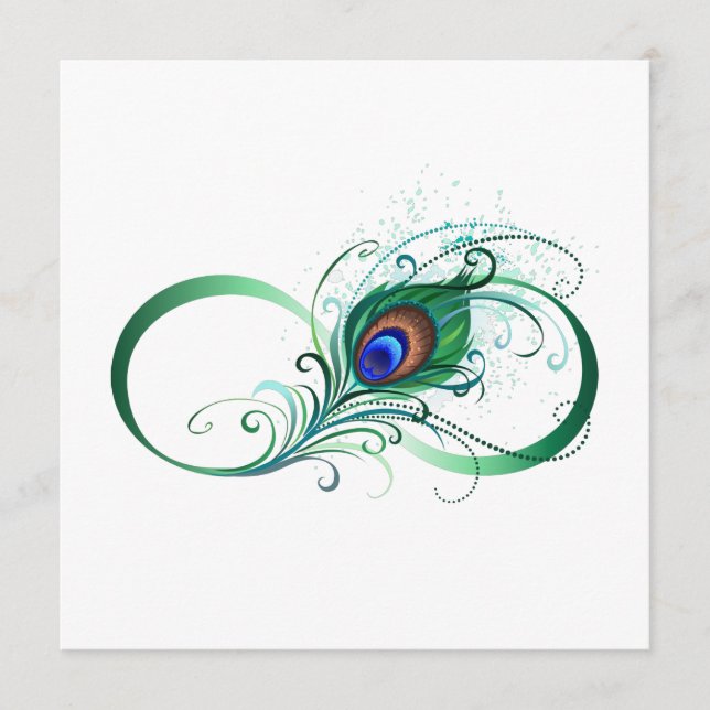 Programa Símbolo infinito con pluma de pavo real (Anverso)
