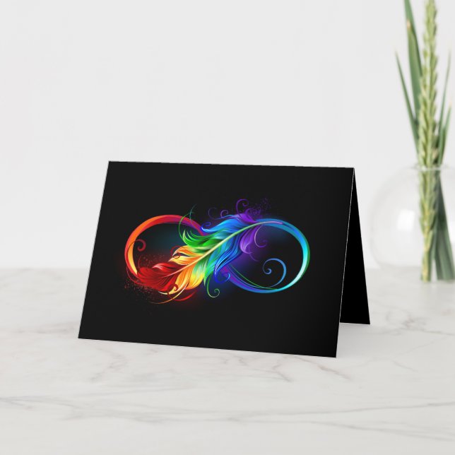 Programa Símbolo infinito con plumas arcoiris (Anverso)