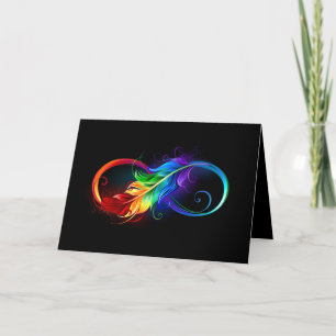 Programa Símbolo infinito con plumas arcoiris