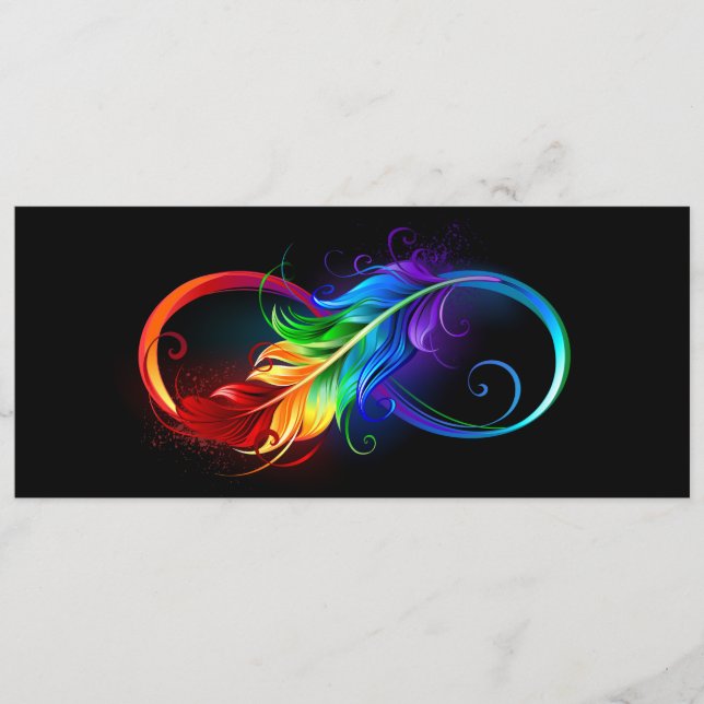 Programa Símbolo infinito con plumas arcoiris (Anverso)