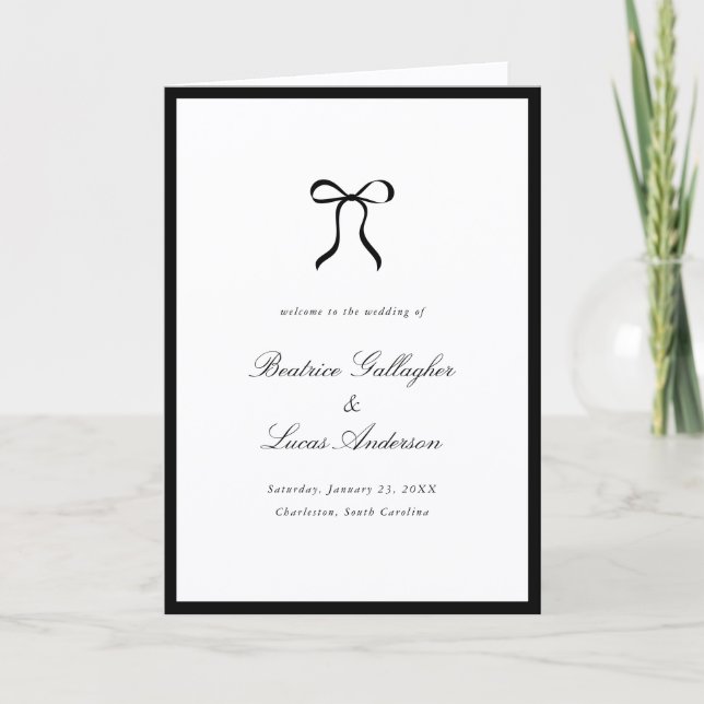 Programa Simple Bow Classic Wedding (Anverso)