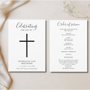 Programa Simple celebración cruzada del orden de servicio d