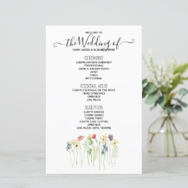 Programa Simple de Boda de Flores Silvestres