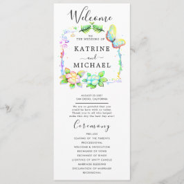 Programa Simple de Boda Floral