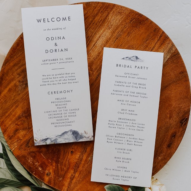 Programa Simple de Boda Floral en Montaña (Subido por el creador)