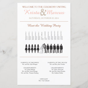 Programa simple de bodas de siluetas