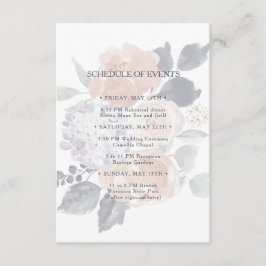 Programa simple de eventos de Boda floral rústico