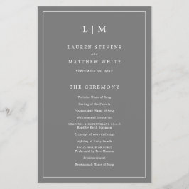 Programa simple de matrimonio con presupuesto gris