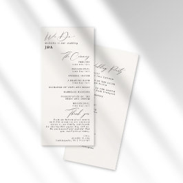 Programa simple de matrimonio en crema de marfil M