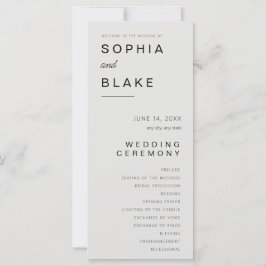 Programa simple de matrimonio platino Minimalista