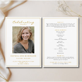 Programa Simple Foto Funeral Orden De Servicio