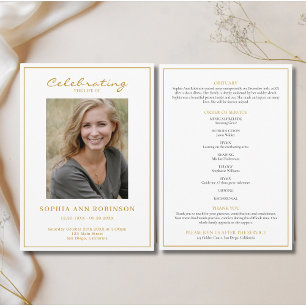 Programa Simple Foto Funeral Orden De Servicio