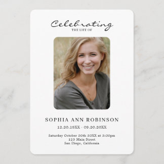 Programa Simple Foto Funeral Orden De Servicio