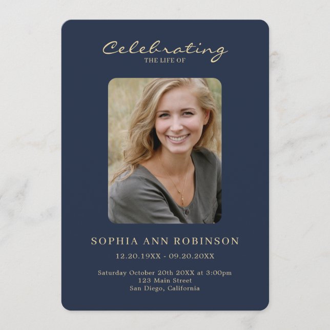 Programa Simple Foto Memorial Blue Gold Orden De Servicio (Anverso)