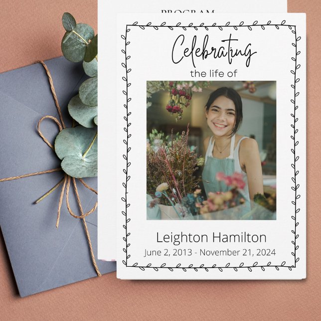 Programa Simple Leaf Funeral Celebration of Life (Subido por el creador)