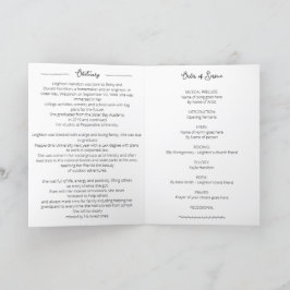Programa Simple Leaf Funeral Obituario Orden de Servicio