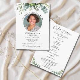 Programa Simple Memorial funerario Foto Orden de servicio