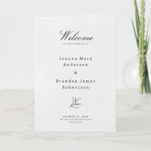 Programa Simple Minimalista moderno Eucalyptus Olive Boda